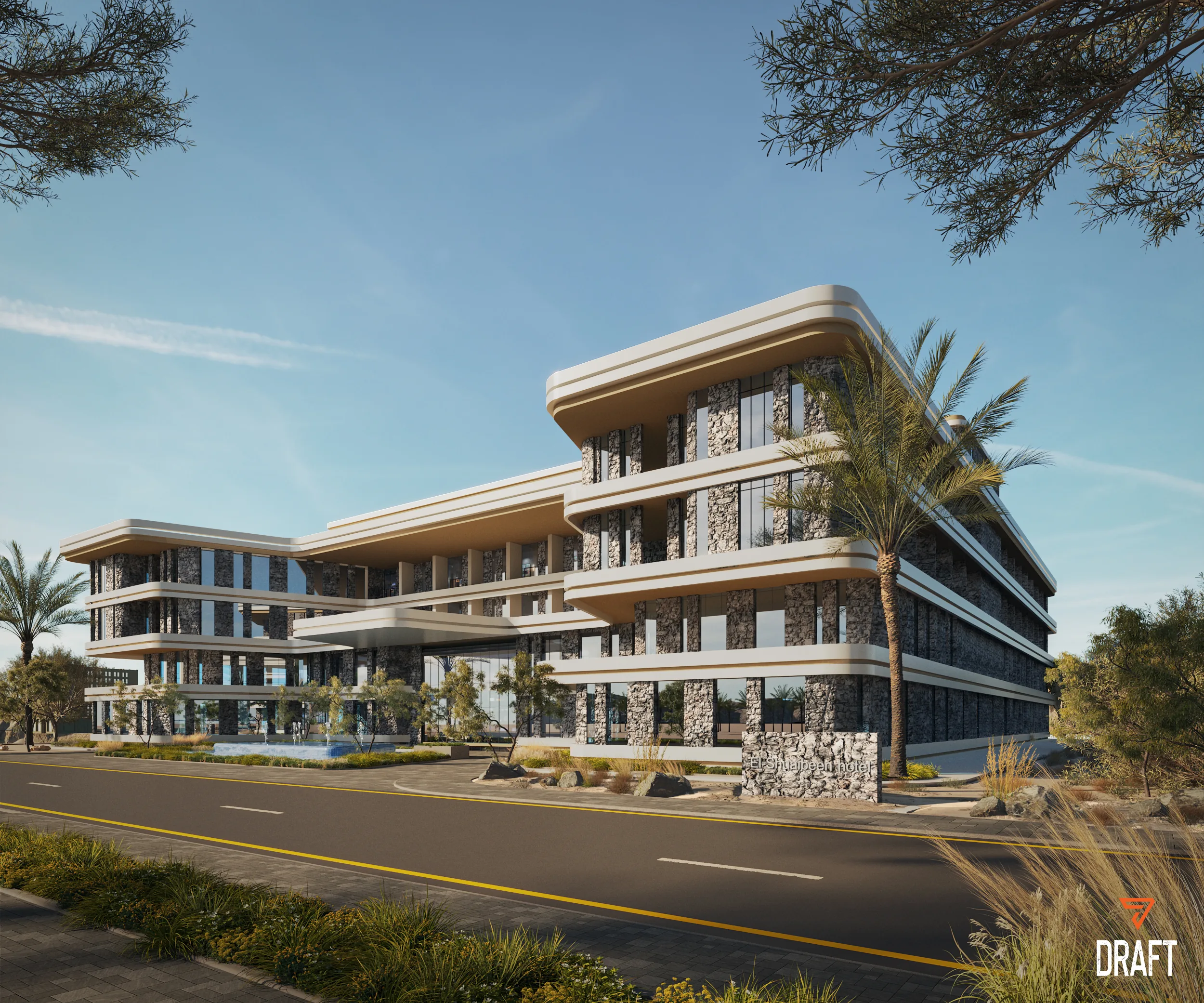 El Shuabieen architectural visualization